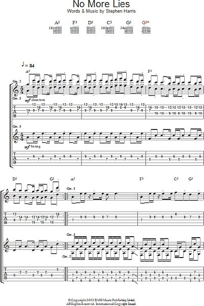 open zoom image for No More Lies - Guitar TAB, New, Main