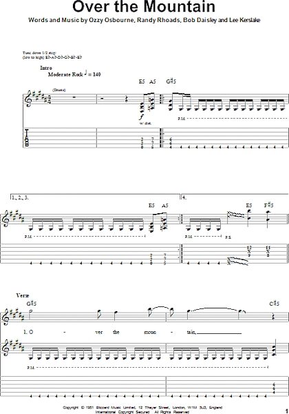 open zoom image for Over The Mountain - Guitar Tab Play-Along, New, Main