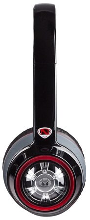 open zoom image for Monster NCredible NTune Headphones, Black and Red Side