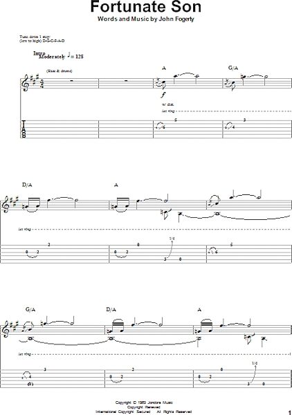 open zoom image for Fortunate Son - Guitar Tab Play-Along, New, Main