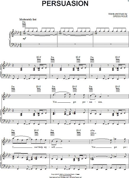 open zoom image for Persuasion - Piano/Vocal/Guitar, New, Main