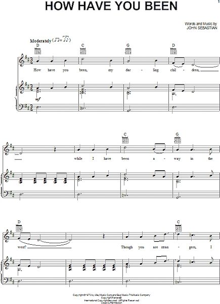 open zoom image for How Have You Been - Piano/Vocal/Guitar, New, Main