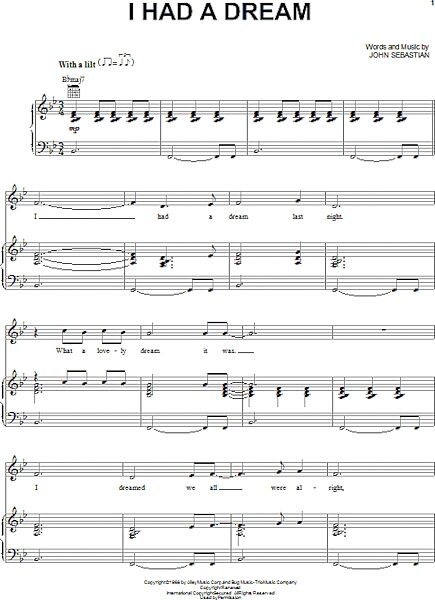 open zoom image for I Had A Dream - Piano/Vocal/Guitar, New, Main