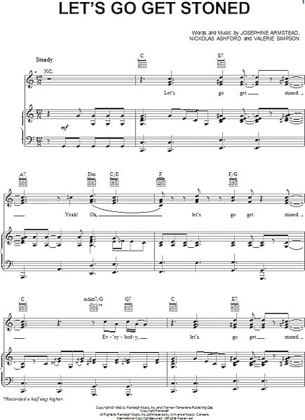 open zoom image for Let's Go Get Stoned - Piano/Vocal/Guitar, New, Main