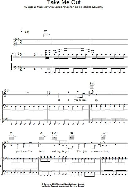 open zoom image for Take Me Out - Piano/Vocal/Guitar, New, Main