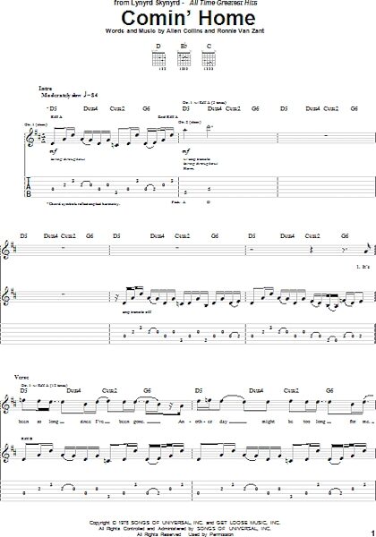 open zoom image for Comin' Home - Guitar TAB, New, Main