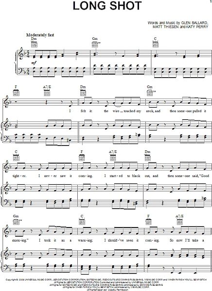 open zoom image for Long Shot - Piano/Vocal/Guitar, New, Main