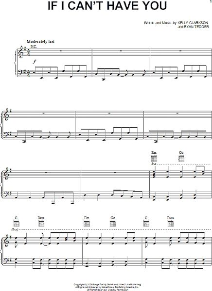 open zoom image for If I Can't Have You - Piano/Vocal/Guitar, New, Main