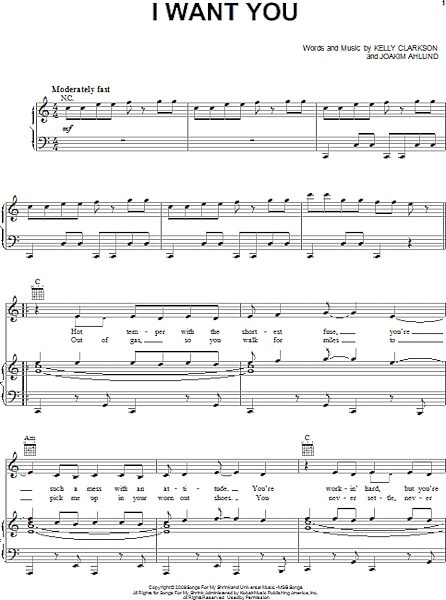 open zoom image for I Want You - Piano/Vocal/Guitar, New, Main