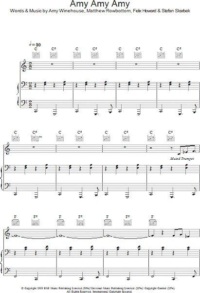 open zoom image for Amy Amy Amy - Piano/Vocal/Guitar, New, Main