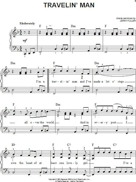 open zoom image for Travelin' Man - Easy Piano, New, Main