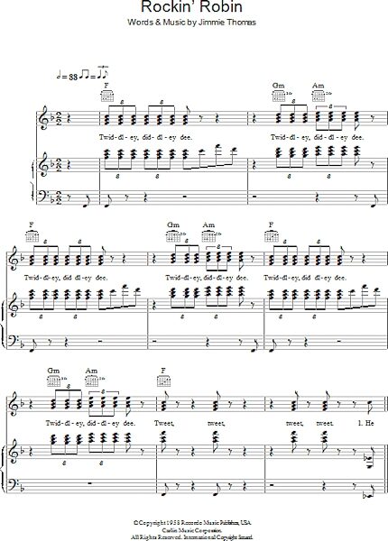 open zoom image for Rockin' Robin - Piano/Vocal/Guitar, New, Main