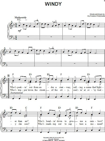 open zoom image for Windy - Easy Piano, New, Main