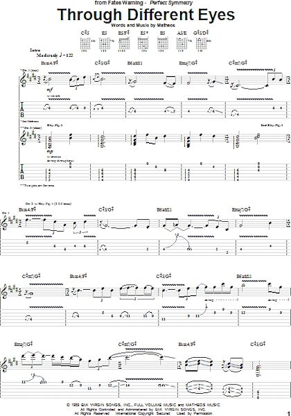 open zoom image for Through Different Eyes - Guitar TAB, New, Main
