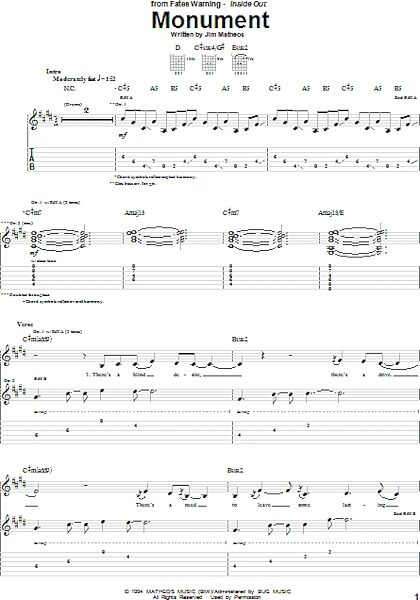 open zoom image for Monument - Guitar TAB, New, Main