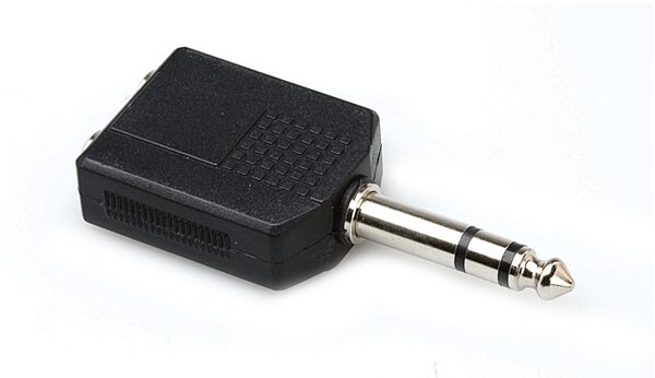 open zoom image for Hosa GPP-359 Dual Female TRS 1/4" to Male TRS 1/4" Adapter, New, Main