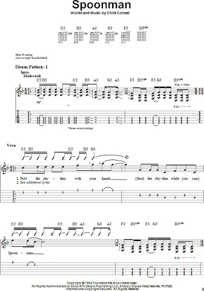 open zoom image for Spoonman - Easy Guitar with TAB, New, Main