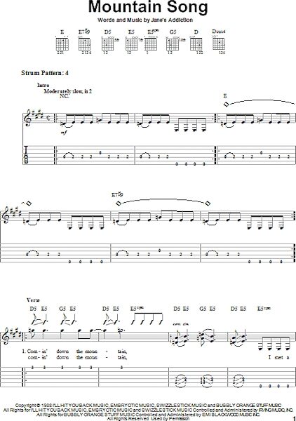 open zoom image for Mountain Song - Easy Guitar with TAB, New, Main