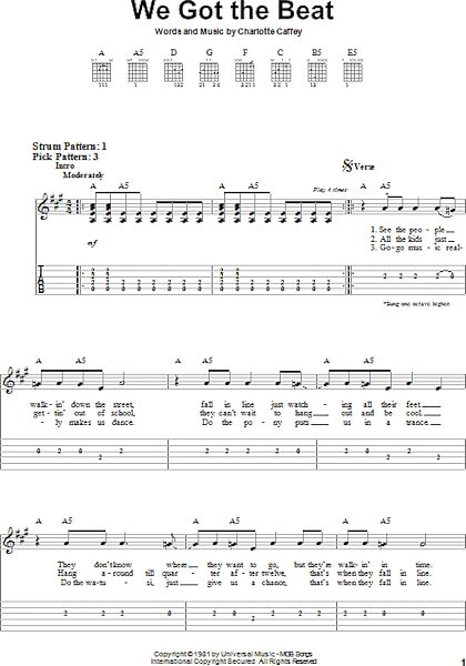open zoom image for We Got The Beat - Easy Guitar with TAB, New, Main