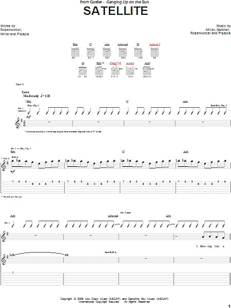 open zoom image for Satellite - Guitar TAB, New, Main