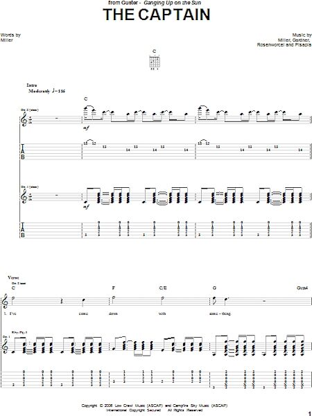 open zoom image for The Captain - Guitar TAB, New, Main