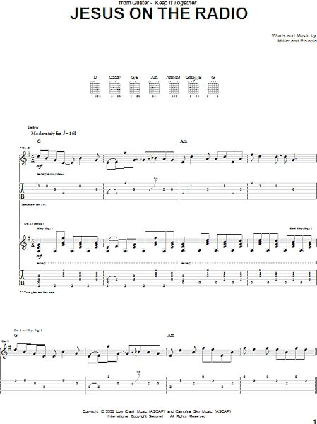 open zoom image for Jesus On The Radio - Guitar TAB, New, Main