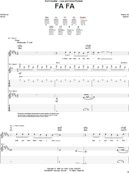 open zoom image for Fa Fa - Guitar TAB, New, Main