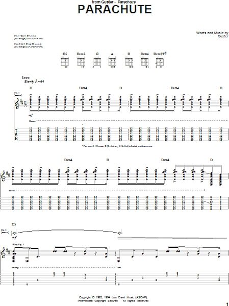 open zoom image for Parachute - Guitar TAB, New, Main