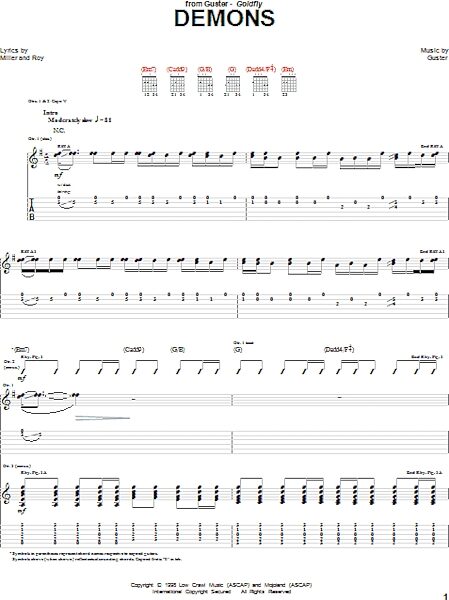 open zoom image for Demons - Guitar TAB, New, Main