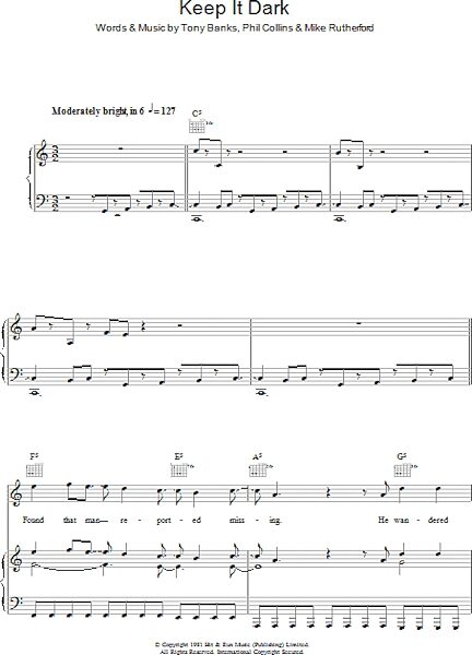 open zoom image for Keep It Dark - Piano/Vocal/Guitar, New, Main