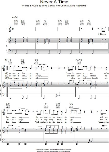 open zoom image for Never A Time - Piano/Vocal/Guitar, New, Main