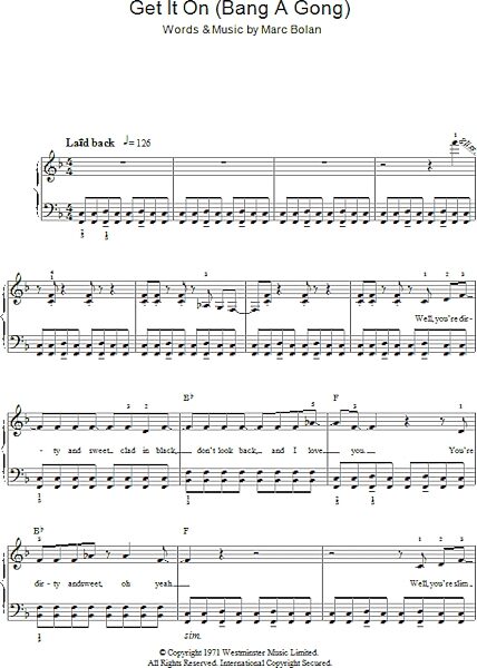 open zoom image for Get It On (Bang A Gong) - Easy Piano, New, Main