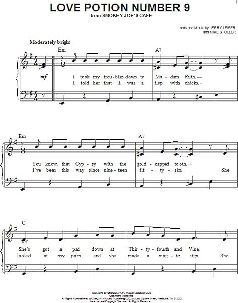 open zoom image for Love Potion Number 9 - Easy Piano, New, Main