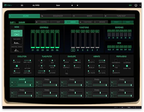 open zoom image for Arturia CMI V Synthesizer Software Instrument, Digital Download, Action Position Back