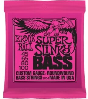 open zoom image for Ernie Ball P02834 Nickel Wound Super Slinky Electric Bass Strings, New, Main