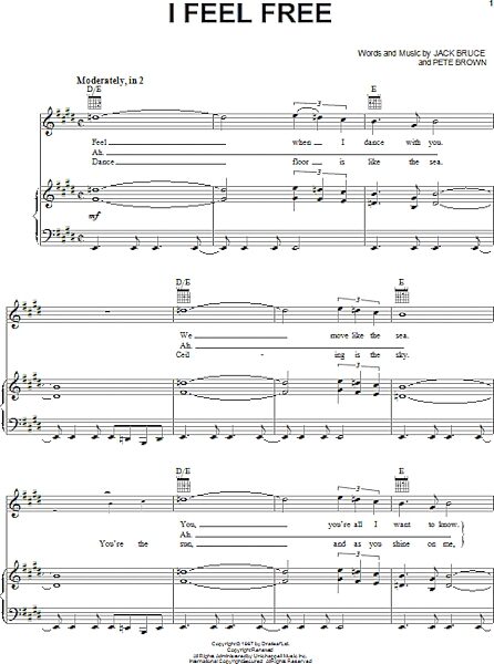 open zoom image for I Feel Free - Piano/Vocal/Guitar, New, Main