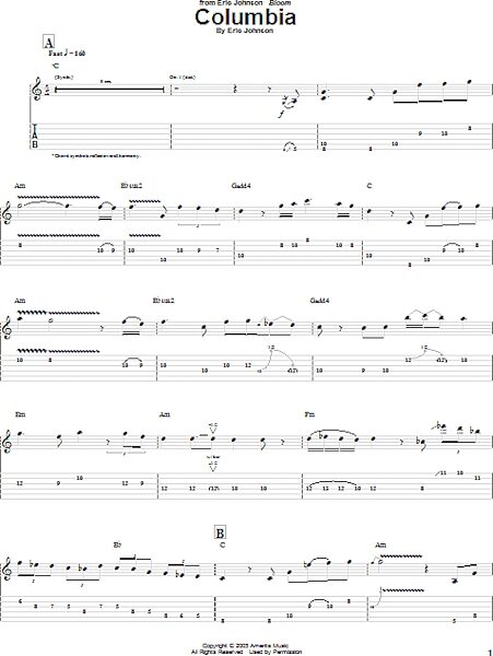 open zoom image for Columbia - Guitar TAB, New, Main