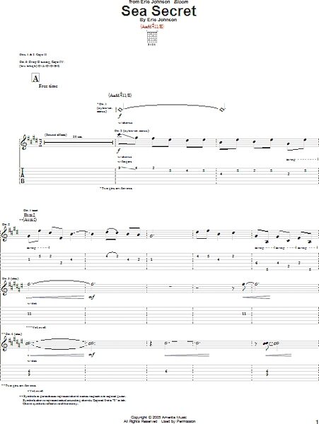 open zoom image for Sea Secret - Guitar TAB, New, Main