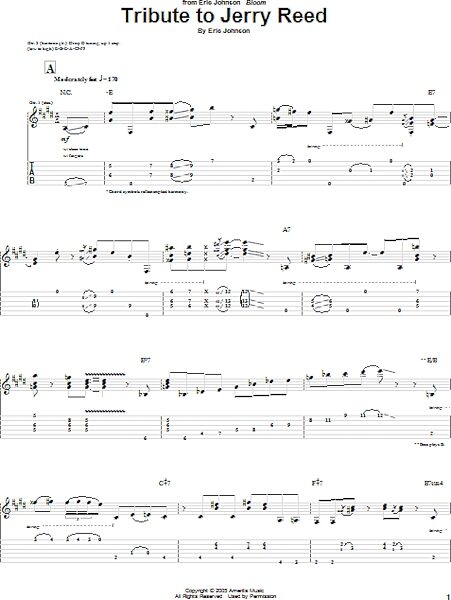 open zoom image for Tribute To Jerry Reed - Guitar TAB, New, Main