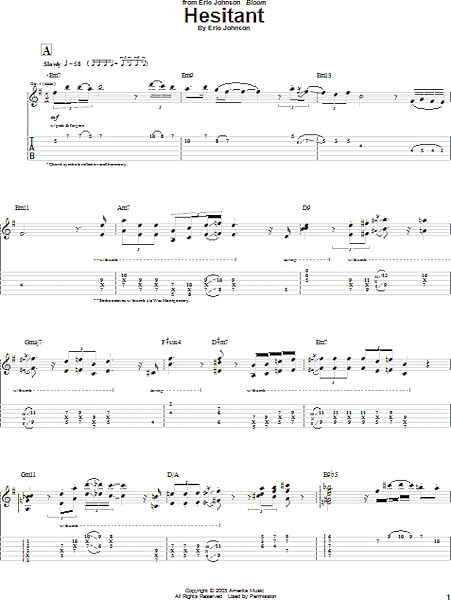 open zoom image for Hesitant - Guitar TAB, New, Main