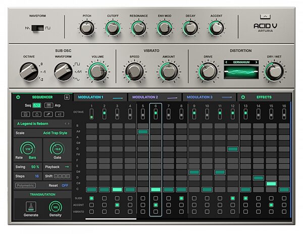 open zoom image for Arturia Acid V Software Instrument, Digital Download, Action Position Back