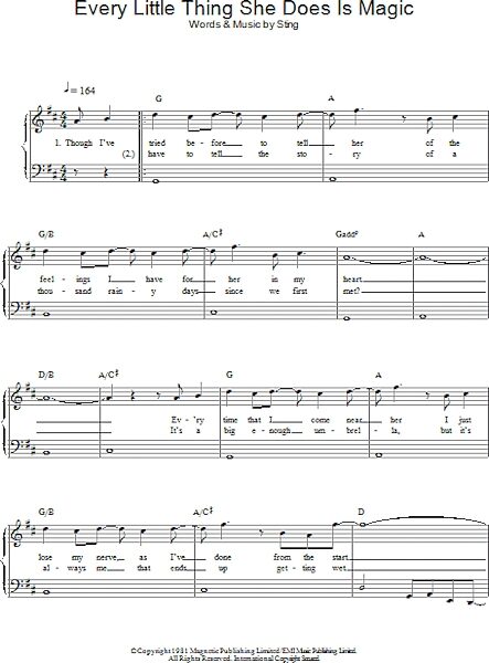 open zoom image for Every Little Thing She Does Is Magic - Easy Piano, New, Main