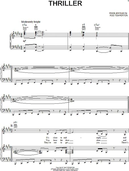 open zoom image for Thriller - Piano/Vocal/Guitar, New, Main