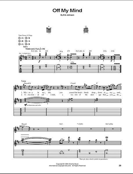 open zoom image for Off My Mind - Guitar TAB, New, Main