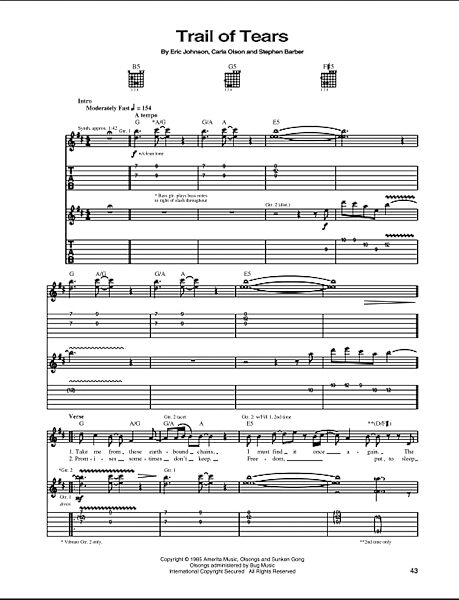 open zoom image for Trail Of Tears - Guitar TAB, New, Main