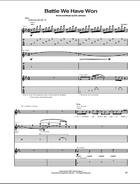 open zoom image for Battle We Have Won - Guitar TAB, New, Main