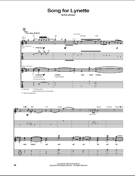 open zoom image for Song For Lynette - Guitar TAB, New, Main