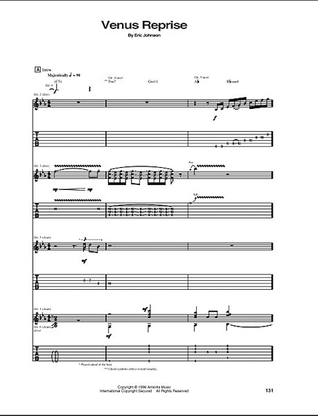 open zoom image for Venus Reprise - Guitar TAB, New, Main