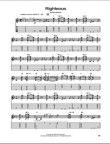 open zoom image for Righteous - Guitar TAB, New, Main