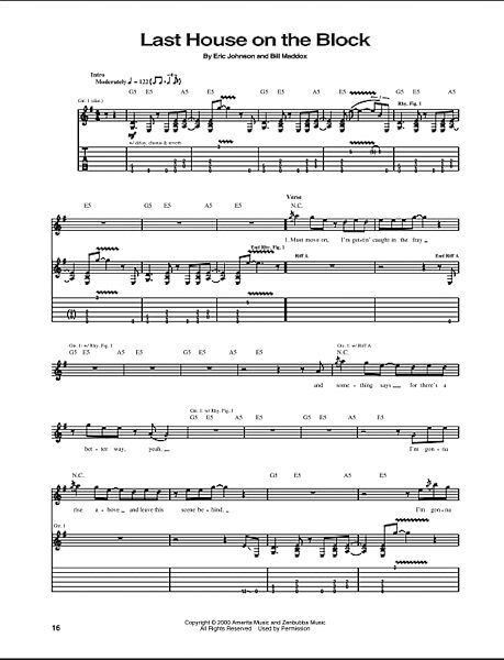open zoom image for Last House On The Block - Guitar TAB, New, Main